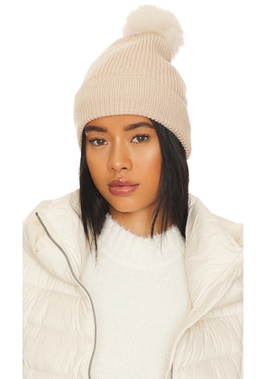 Hat Attack Wintertime Knit Beanie in Nude.