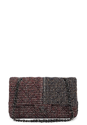 chanel Chanel Quilted Tweed Double Flap Chain Shoulder Bag in Red - Red. Size all.