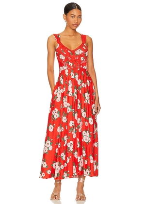 Free People x Revolve Lovers Heart Midi in Red. Size M, S, XS.