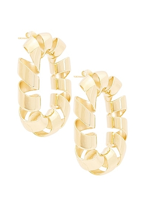 RABANNE XL Link Twist Earrings in Gold - Metallic Gold. Size all.