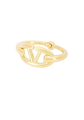 Valentino Garavani V Logo Moon Bangle Bracelet in Oro - Metallic Gold. Size S (also in L, M).