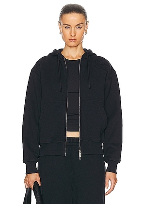 Burberry Zip Up Jacket in Black - Black. Size L (also in M, S, XS).