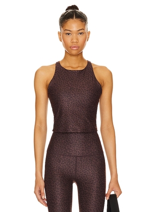Beyond Yoga SoftMark Refocus Cropped Tank in Brown. Size XS.