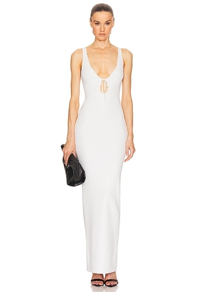 Helsa Teva Knit Dress in White. Size M, S, XL, XS, XXS.