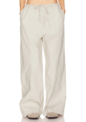 Helsa Workwear Drawcord Pants in Beige. Size M, S, XL, XS, XXS.