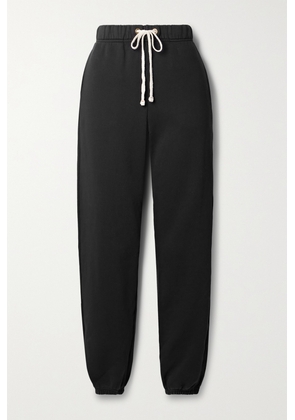 Les Tien - Dylan Tapered Cotton-jersey Track Pants - Black - x small,small,medium,large,x large