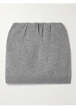 SASUPHI - Ruched Cashmere Mini Skirt - Gray - IT36,IT38,IT40,IT42,IT44