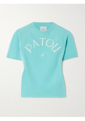 Patou - Jacquard-knit Cotton-blend Sweater - Blue - x small,small,medium,large,x large