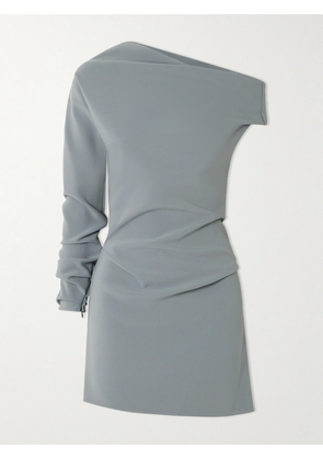 Maticevski - Aroma One-sleeve Stretch-crepe Mini Dress - Gray - UK 6,UK 8,UK 10,UK 12,UK 14