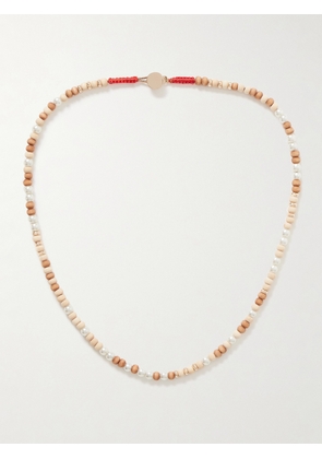 Roxanne Assoulin - Affogato Gold-tone, Wood And Faux Pearl Necklace - Multi - One size