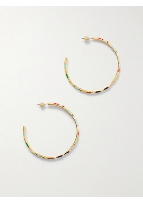 Roxanne Assoulin - Gold-tone And Enamel Hoop Earrings - Multi - One size