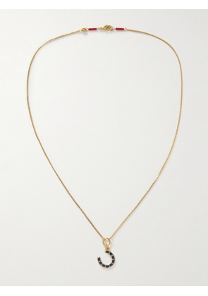 Roxanne Assoulin - The Charmed Horseshoe Gold-plated Enamel Necklace - One size