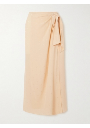 Johanna Ortiz - + Net Sustain Peacemaker Silk-jacquard Wrap Skirt - Ecru - US0,US2,US4,US8,US10