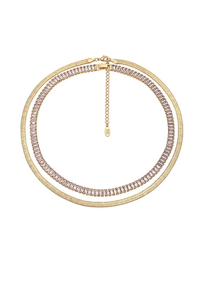 8 Other Reasons Delicate Layers Necklace in Metallic Gold.