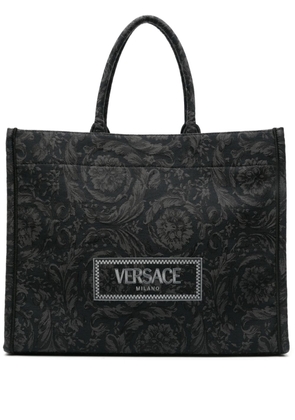 Versace Barocco Athena jacquard canvas tote bag - Black