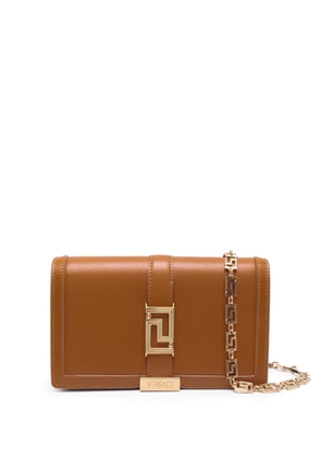 Versace Greca Goddess leather mini bag - Brown