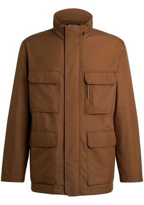 Zegna flap-pocket field jacket - Brown