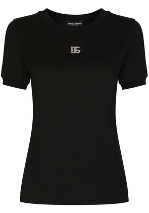 Dolce & Gabbana crystal-embellished cotton T-shirt - Black