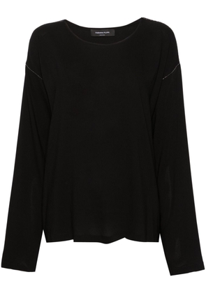 Fabiana Filippi Sablé beaded-trim blouse - Black