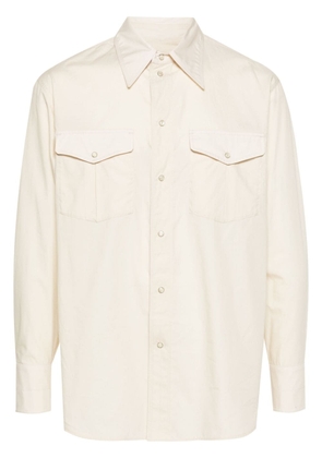 LEMAIRE straight-collar cotton shirt - Neutrals