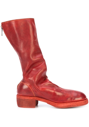 Guidi rear-zipped boots - Red