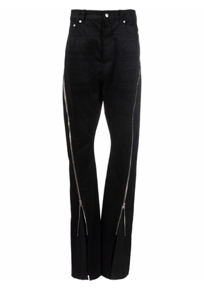 Rick Owens Bolan zip-detail flared corduroy trousers - Black