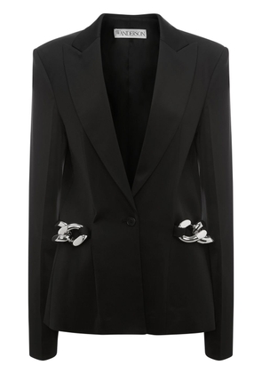 JW Anderson chain-detailed single-breasted blazer - Black