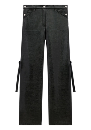 Courrèges Sailor Buckle baggy-fit vinyl trousers - Black