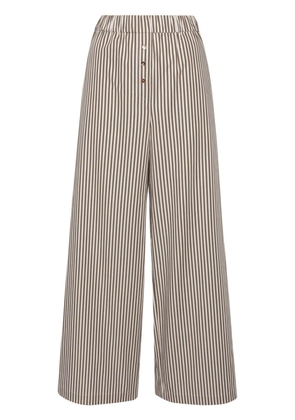 Claudie Pierlot striped wide-leg trousers - Brown