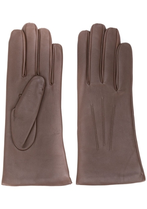 N.Peal short leather gloves - Brown