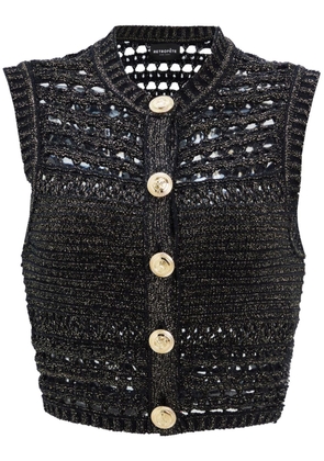 Retrofete Delma crochet-knit vest - Black