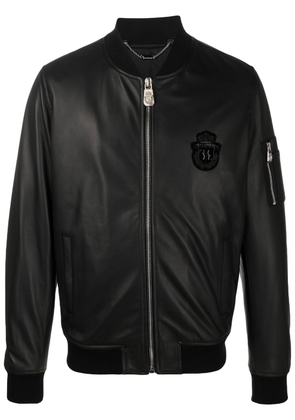 Billionaire sheepskin bomber jacket - Black