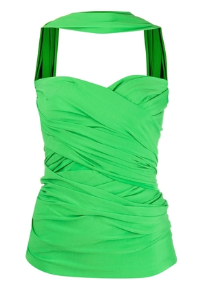 Balenciaga wrap-style bustier top - Green