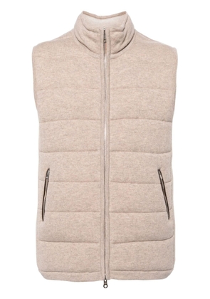 N.Peal Mall organic-cashmere gilet - Neutrals