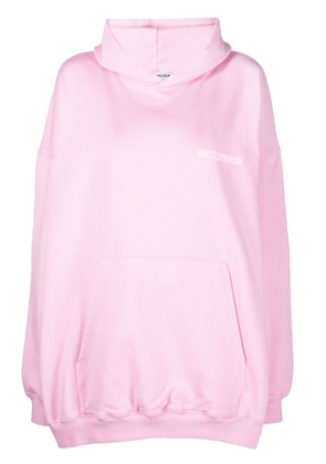 Balenciaga Large Fit logo-print cotton hoodie - Pink