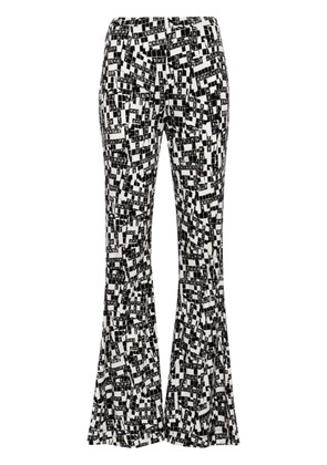 DVF Diane von Furstenberg Brooklyn high-waisted flared trousers - Black