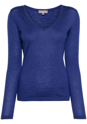 N.Peal long-sleeve cashmere T-shirt - Blue