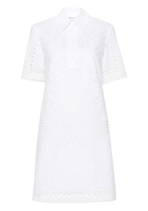 Alberta Ferretti cut-out detail poplin dress - White