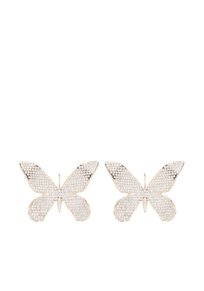 Blumarine crystal-embellished butterfly earings - Gold