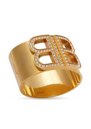 Balenciaga logo-plaque cuff bracelet - Gold