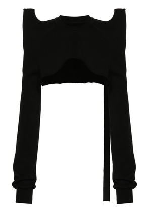 Rick Owens DRKSHDW Tecsweat cropped sweatshirt - Black