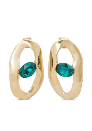 Marni crystal-embellished asymmetric earrings - Gold