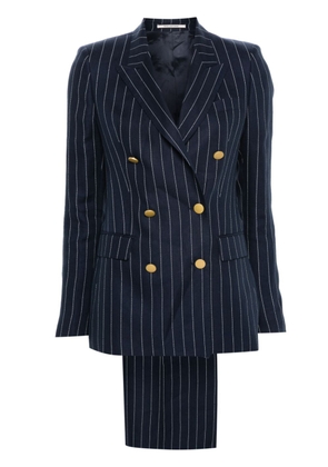 Tagliatore pinstriped double-breasted suit - Blue