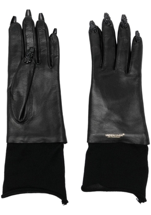 Undercover Fingernail leather gloves - Black
