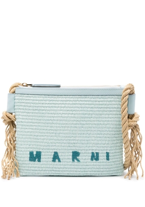 Marni Marcel Summer raffia shoulder bag - Blue