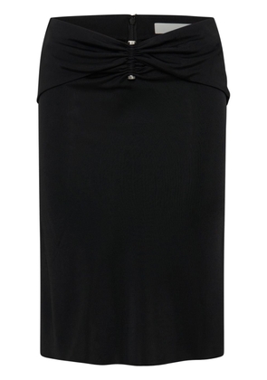 Dion Lee ruched low-rise midi skirt - Black