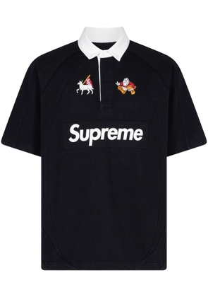 Supreme Rugby 'Black' embroidered polo shirt