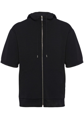 Prada zip-up cotton hoodie - Black