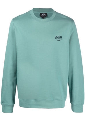 A.P.C. logo-embroidered sweatshirt - Green