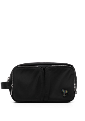 PS Paul Smith logo-patch shell wash bag - Black